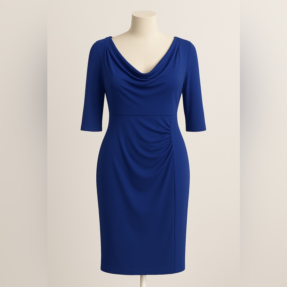 Liz Claiborne Royal Blue Midi Dress